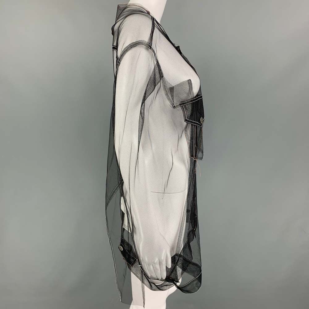 MAISON MARGIELA8 Black Sheer Tulle Polyamide Jacket - Picture 2 of 9
